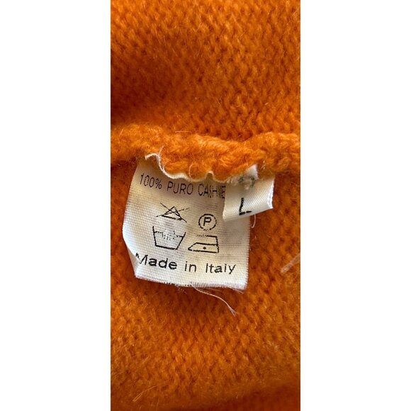 LUCA LUCA ORLANDI 100% 2-Ply Cashmere Sweater Turtleneck Orange  Size Small - Picture 8 of 8